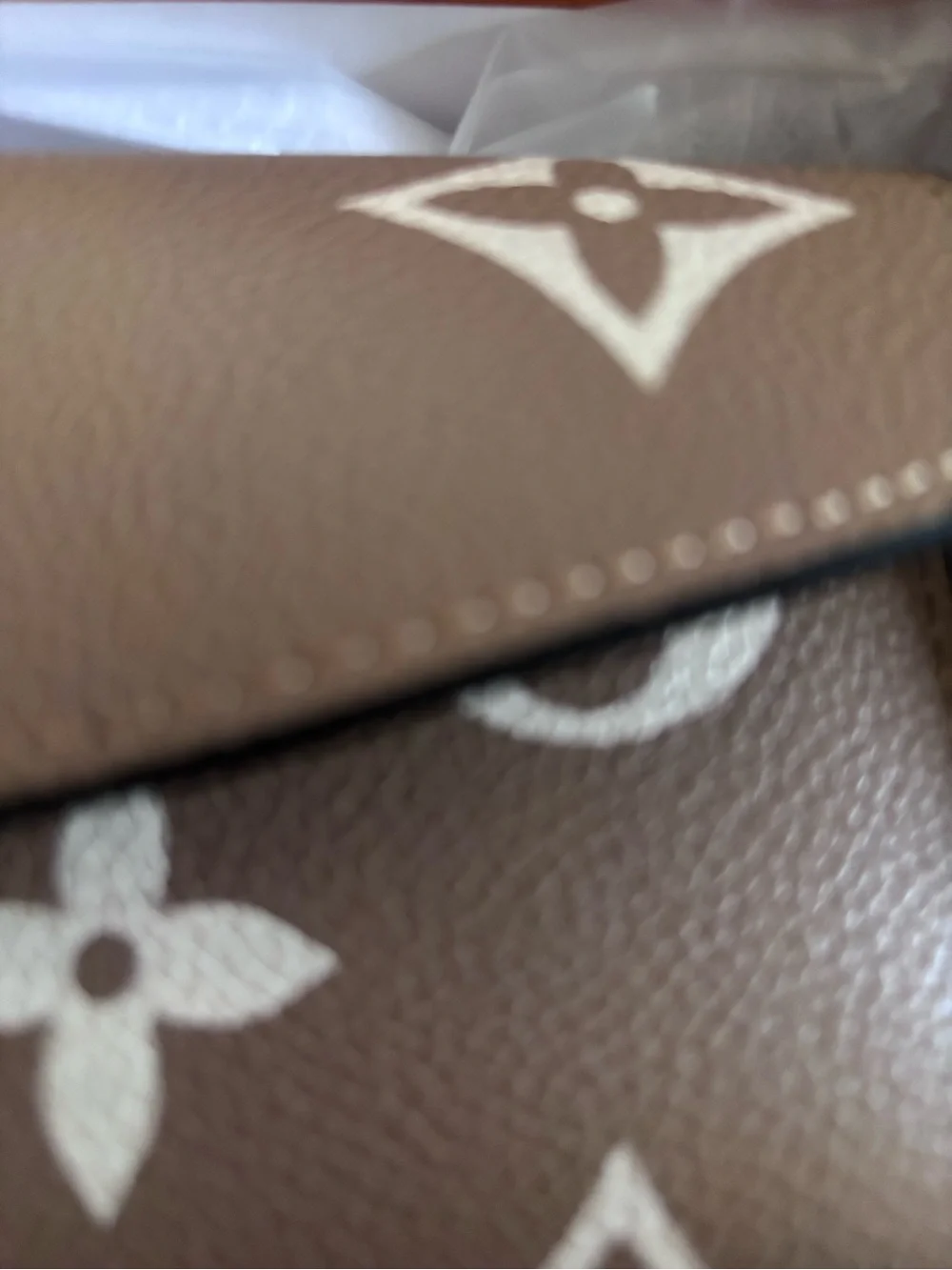 Monogram Printed Brown Leather Wallet